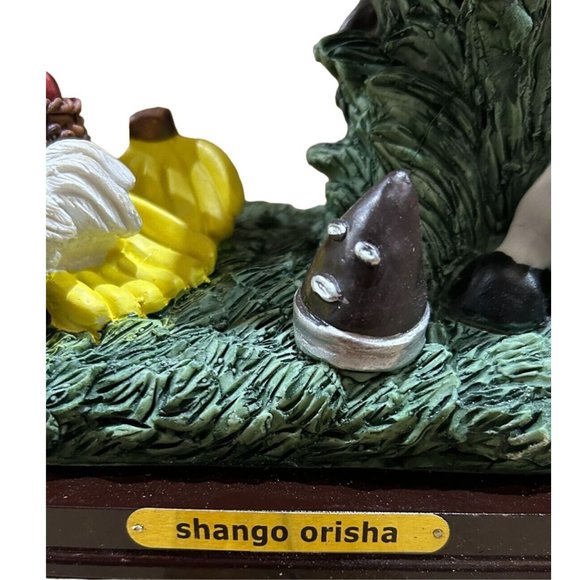 Shango Orisha Figurine White Horse Chango Statue African God of Thunder - Picture 4 of 10